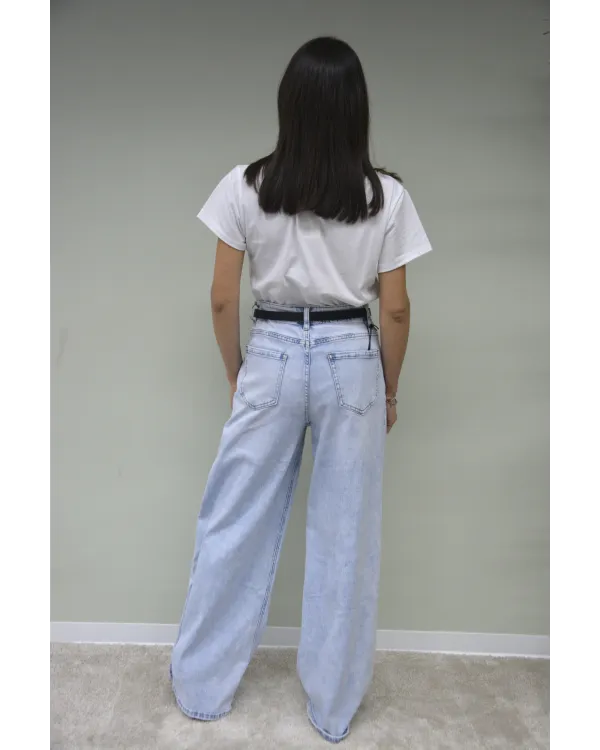 Jeans Donna Wide Leg – Lavaggio Chiaro