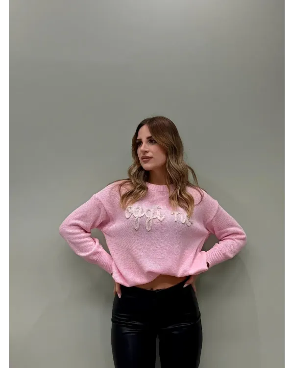 Maglioncino Rosa “Oggi No” Donna | AP17