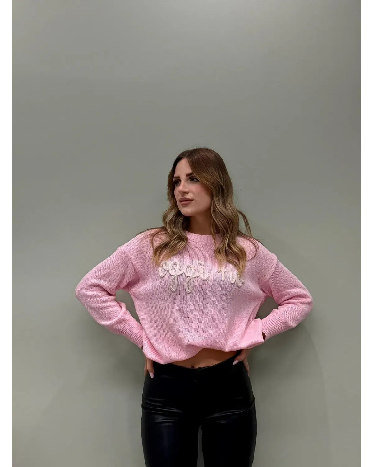 Maglioncino Rosa “Oggi No” Donna | AP17