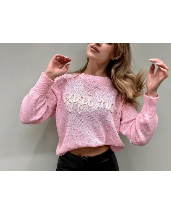 Maglioncino Rosa “Oggi No” Donna | AP17
