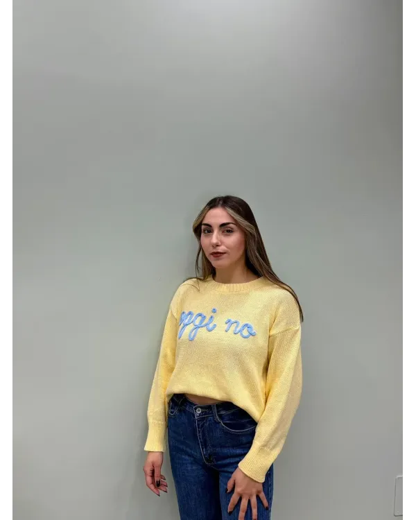 Maglioncino Giallo “Oggi No” Donna | AP17