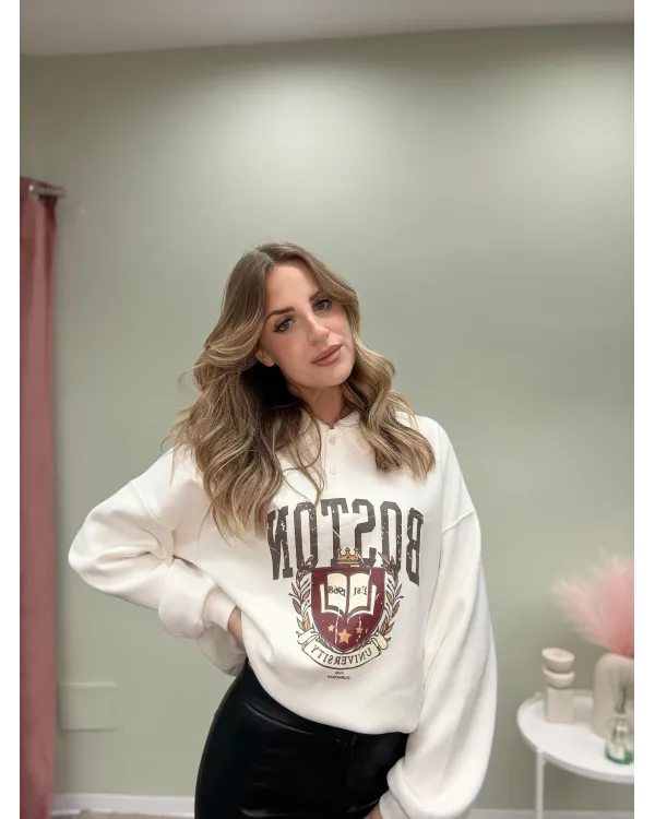 Felpa college “Boston University”