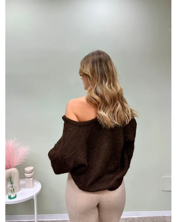 Cardigan morbido con bottoni