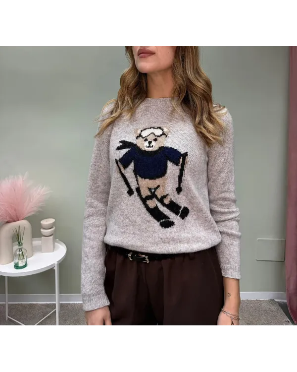Maglioncino in Cashmere Donna con Fantasia | AP17