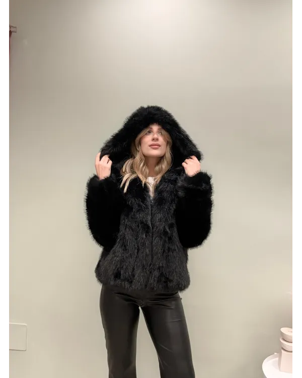 Giacca Ecopelliccia Donna con Cappuccio | Moda Invernale