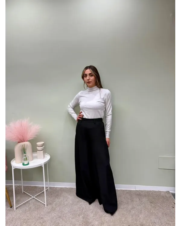 Pantalone palazzo marrone