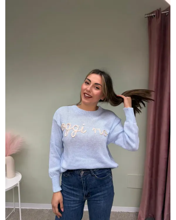 Maglia Azzurra "Ho sempre ragione" AP17 | Abbigliamento Donna Online