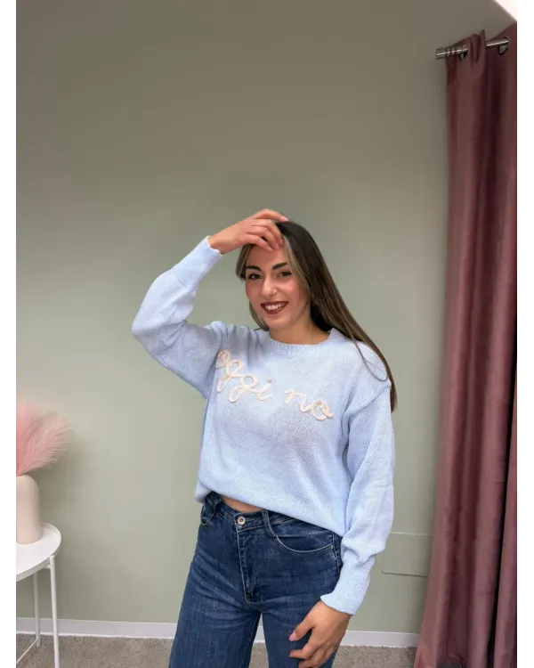 Maglia Azzurra "Ho sempre ragione" AP17 | Abbigliamento Donna Online